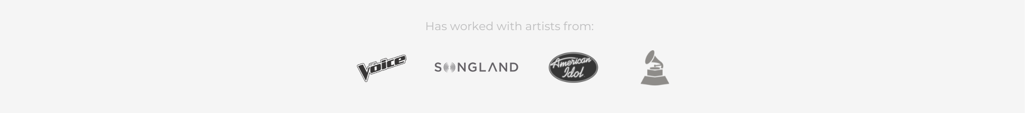 Has worked with artists from-2