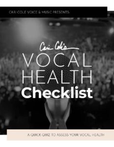 Vocal Health Checklist